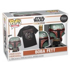 MS-02-63390 Funko POP! and Tee Star Wars The Mandalorian Boba Fett Vinyl Bobblehead and T-Shirt - L