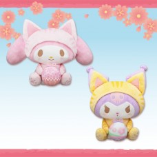 AMU-PRZ16033 Sanrio Characters Kotoraneko Big Plush - My Melody & Kuromi